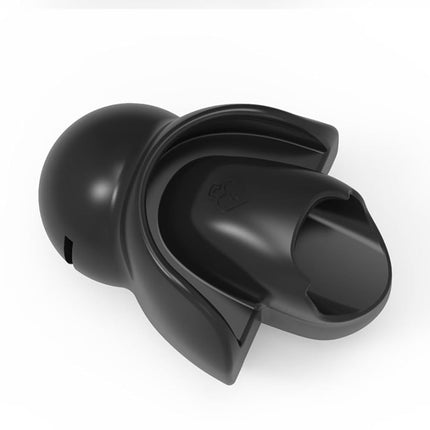 Jomyu New BDSM Silicone Ball Gag Tongue Fixation with Ball Gag Adjustable Slave Fetish Sex Game Sex Toy for Couples Women Men Extreme (Black)