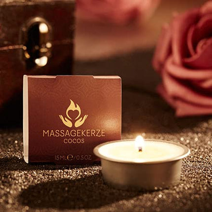 ICE massage candle with coconut scent | Sensual massages | Natural ingredients | Caring formula | Gift for your partner | 15 ml