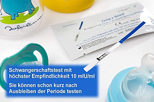 5 x One+Step ultraempfindlicher Schwangerschaftstest Frühtest + 2 x Clearblue Schwangerschaftstests Frühe Erkennung