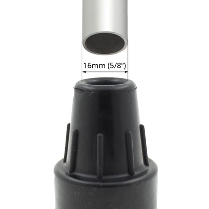 Ossenberg - 2 pieces of durable rubber feet 16 mm for crutches, walking sticks
