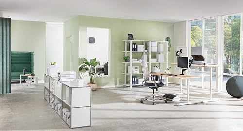 Leitz Ergo Set Active exercise ball, 55 cm, anti-roll function, fabric cover + Leitz height-adjustable laptop stand, notebook stand with 4 heights for 13"-15" notebooks, 65410089 + 64260089