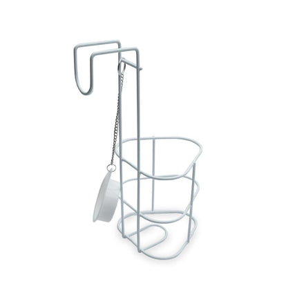 Urinal bottle, holder, and brush set for men | Set of 3 pieces | 1000 ml PP urine bottle with milky lid, with cleaning brush and bed holder/urinal bottle holder with lid including chain and holder
