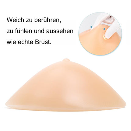 FESVINA Silicone Breast Forms False Breasts Triangle Concave Breast Prostheses Crossdresser Transgender Mastectomy Fake Breasts, A-Cup 400g/Pair
