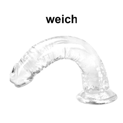 Clear Dildo Set with Suction Cup - Realistic Anal Dildos for Men in 3 Sizes (Small, Large, Giant) - Perfect for Beginners to Advanced Users