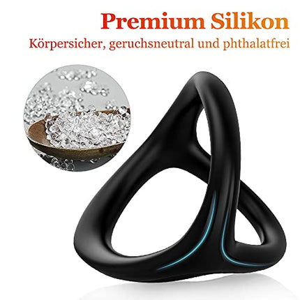 Triangular Penis Rings Sex Toy for Men Extreme - Premium Silicone Penis Ring with Testicle Ring Belt, Stretchable Cock Rings for Men Time Delay Erotic Sex Toys for Couples Extreme Sex
