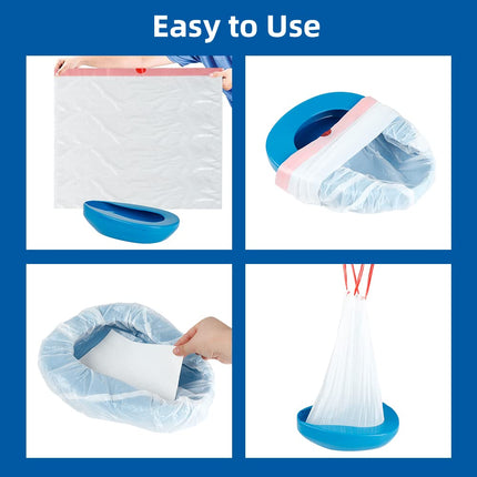 Bedpans for elderly women and men: 30-pack disposable bedpan liners and absorbent pads in a set – Bedpans for elderly men and women
