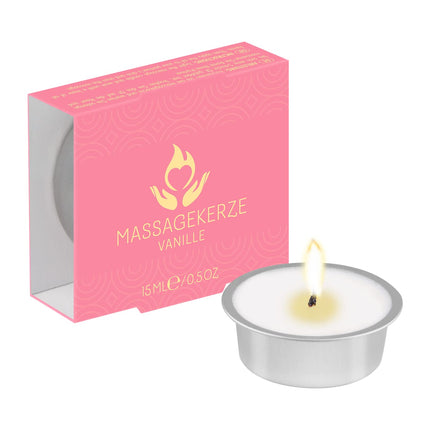 ICE massage candle with vanilla scent | Ideal for sensual couples massages | Natural nourishing ingredients | Contemplative candle experience | Gift for women and men | 15 ml