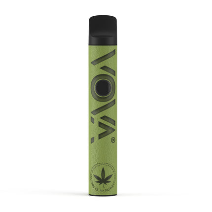 Vaporizer 1000 mAh | VOVA Vaporizer for Herbs & Extracts, Herbal Vaporizer, Vaporizer Pen | Compact & Handy | High-Quality Leather | Adjustable Temperature (Green)