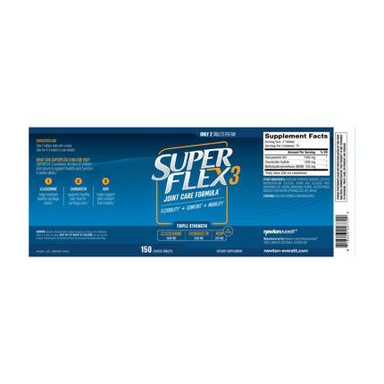 NEWTON EVERETT Superflex 3 (Glucosamine, Chondroitin, MSM) 150 Tablets
