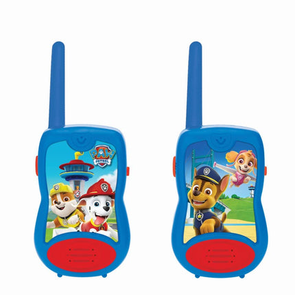 Lexibook, The Paw Patrol, Talkies-Walkies 200m, Communication Game for Children, 2 Communication Channels, Belt Clip, Battery-Operated, Blue/Red, TW12PA