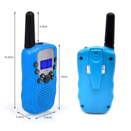 Radio professional walkie talkie set for kids, T-388 radio for children with built-in 1000 mAh rechargeable battery, hobby radio 8-channel PMR 446, range up to 2-3 km (set of 2) pink, pink