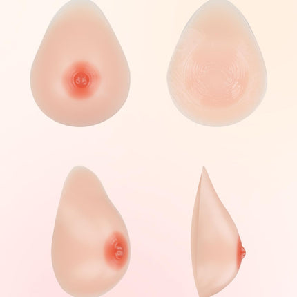 Minaky Silicone Breast Forms Breast Forms Self-Adhesive Breast Enhancement Crossdresser Cosplay Sex Change Lifelike Transvestite Transgender Unisex False Breasts, A Cup 300g/Pair