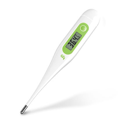 Digital Thermometer, Rectal, Oral, Armpit Thermometer, Fever Thermometer for Baby, Children, Adults, Accurate and Fast Readings, Waterproof Probe, Green
