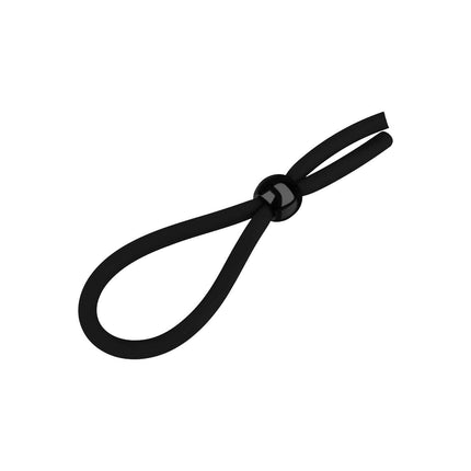 EIS Adjustable Silicone Penis Ring 1-6 cm | Stretchy Cock Ring for Men and Couples | Sex Toy for Penis and Testicles | Enlargement: up to 6 cm wide | Color: Black