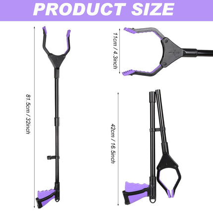 Foldable Grabber Rotatable Grabber Garbage Tongs Long Grabber Arm Garbage Grabber Non-Slip Grabber Aid with Magnetic Tips for Seniors People with Disabilities