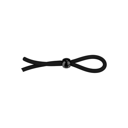 EIS Adjustable Silicone Penis Ring 1-6 cm | Stretchy Cock Ring for Men and Couples | Sex Toy for Penis and Testicles | Enlargement: up to 6 cm wide | Color: Black