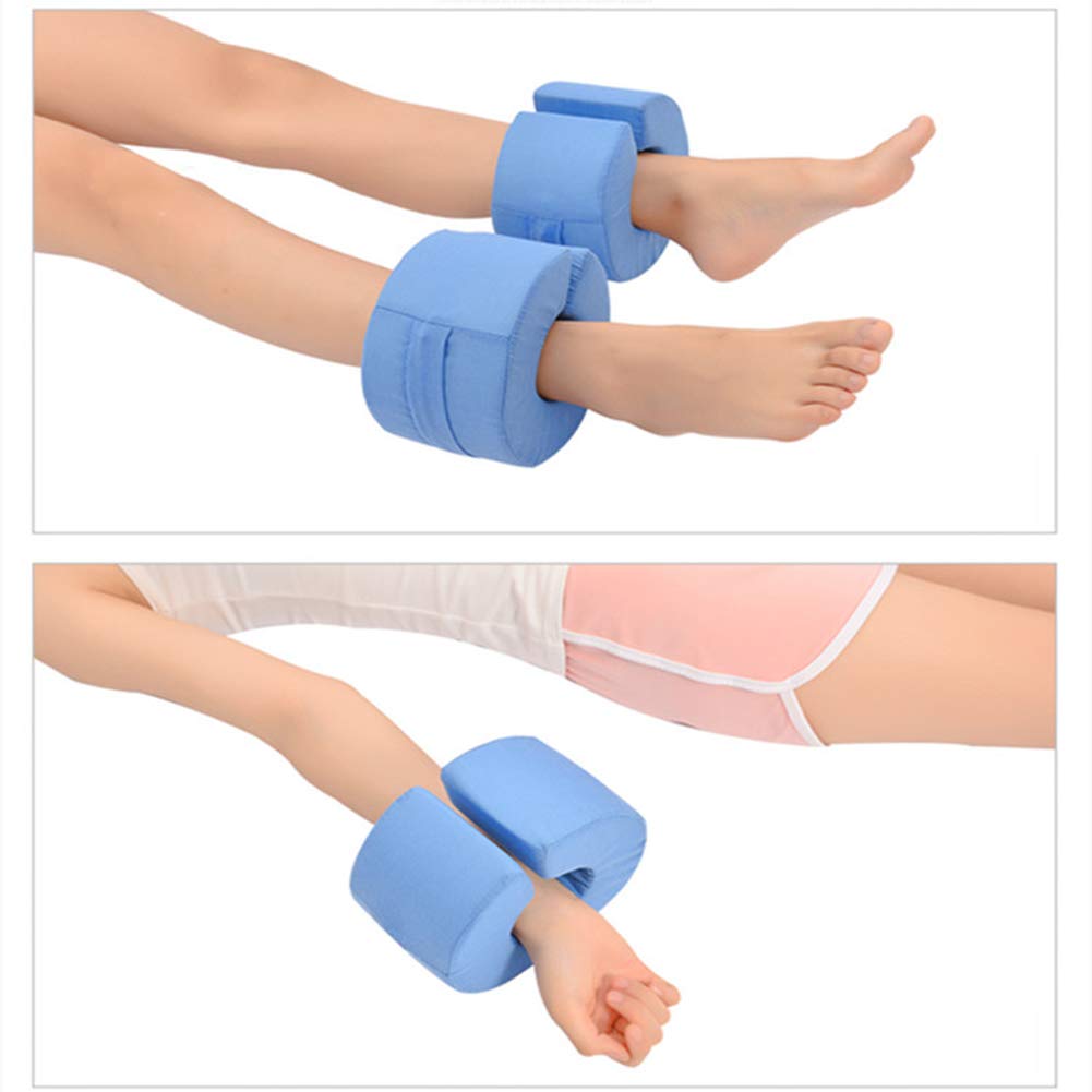 2PCS Fersenschoner Antidekubitus - Ekubitus Fersenschutz Anti Dekubitus Fußkissen Handstütze - Fußstütze Kissen Fersenschoner Fersenschutz,Blue,17X10cm