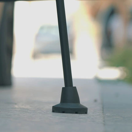 KMINA - Crutches rubber 19 mm, 18 mm, 17 mm (x2 pieces), rubber feet walking aid, rubber buffers walking sticks, black - Made in Europe.