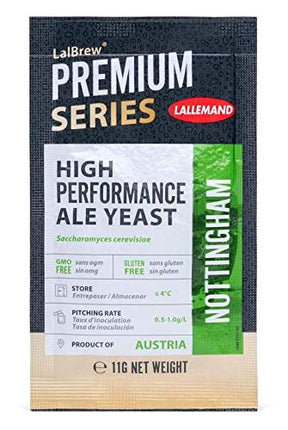 DANSTAR 11g Dried Yeast "Nottingham" Ale Yeast Lallemand Saccharomyces cerevisiae Beer Brewing Home Brewer