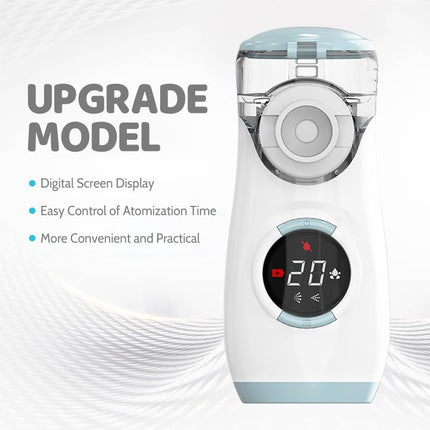 HITHINKMED Nebulizer for Adults and Children, Rechargeable Inhaler with Countdown Timer and Automatic Cleaning Function for Efficient Nebulization at Home and Travel