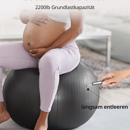 Trideer Thick Exercise Ball Pregnancy, Pezzi Ball, Anti-Burst Pilates Ball, 45-85 cm Seat Ball Office for Balance, Yoga as Small Fitness Equipment and Balance Chair in the Gym-Home Office