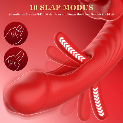 Vibration for women dildo vibrator, G-spot vibrator sets with clitoral stimulation for women with 10 tongue licking 10 vibration modes 10 impact modes, sex toy for women couples clitoral stimulator