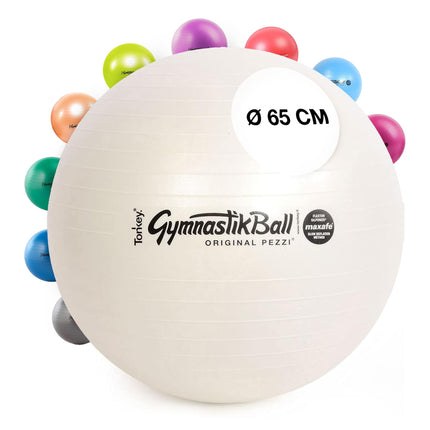 PEZZI Original Gymnastic Ball MAXAFE pearl white 65 cm Seat Ball