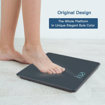 Homebuds Digital Bathroom Scale, High Precision Assured by Professional Scale Factory SINCE 2001, LED Display and Step-On, 3*AAA Batteries Included, 180kg/400lb, Blue