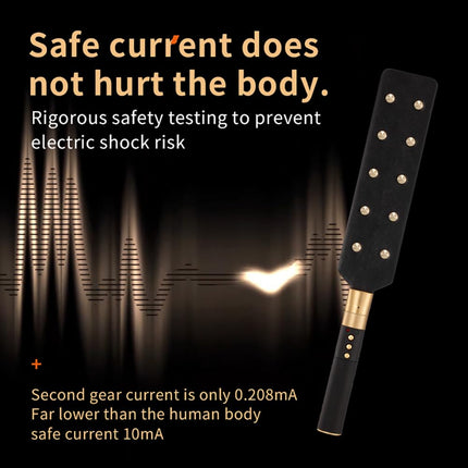 Guspiun Electro Stimulation Sex Paddle BDSM Bondage Fetish Leather Whip Adult Electro Shock Flogger Sex Toy Couples Torture Device Electric Whip SM Erotic Sex Games (B)