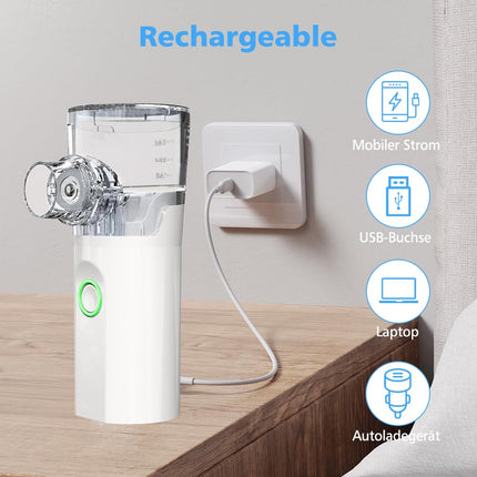 Joycabin Inhaler for Adults Inhaler Children, Inhalers Rechargeable Inhaler with Portable Design, Quiet Inhalers with Mouthpiece and 2 Masks, Adjustable Spray Mist
