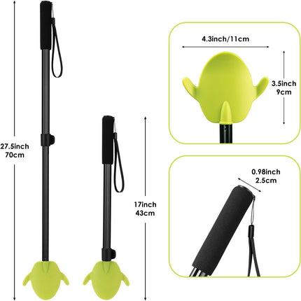 Pull-off aid for compression stockings & socks - Multifunctional retractable shoehorn - Sock removal assistant for seniors and the disabled.
