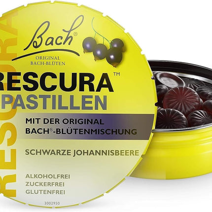 Bach RESCURA Bach Flower Pastilles Blackcurrant I 50 g I Bach Flower Mixture for on the go I formerly Rescue the Original