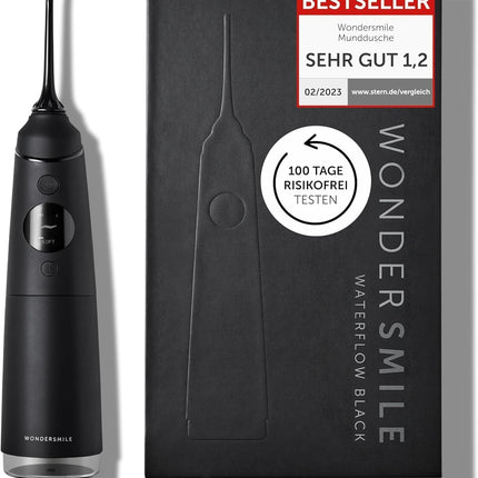 Wondersmile Oral Irrigator PRO - Test Winner 2024 - TÜV-tested - 100-day risk-free trial - SmoothFlow technology for optimal tooth and gum care - 5 modes - 30-day power battery life