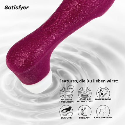 Satisfyer Pro 2 Generation 3 Vibrator with Connect APP | Liquid Air Technology | Quiet, Powerful Clitoral Stimulation | Pressure Wave Vibrator with Vibrations | Sex Toy Gift for Women | Dildo