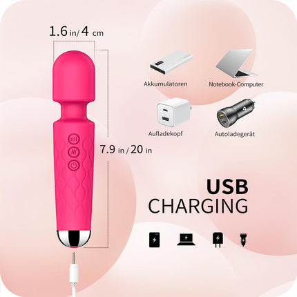 Vibration for women, G-spot vibration for women squirting, dildo, sex toy for women, 20 patterns 8 speeds, quiet waterproof, sex toy for women extremely hard (Rose Red)