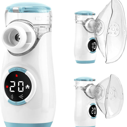 HITHINKMED Nebulizer for Adults and Children, Rechargeable Inhaler with Countdown Timer and Automatic Cleaning Function for Efficient Nebulization at Home and Travel