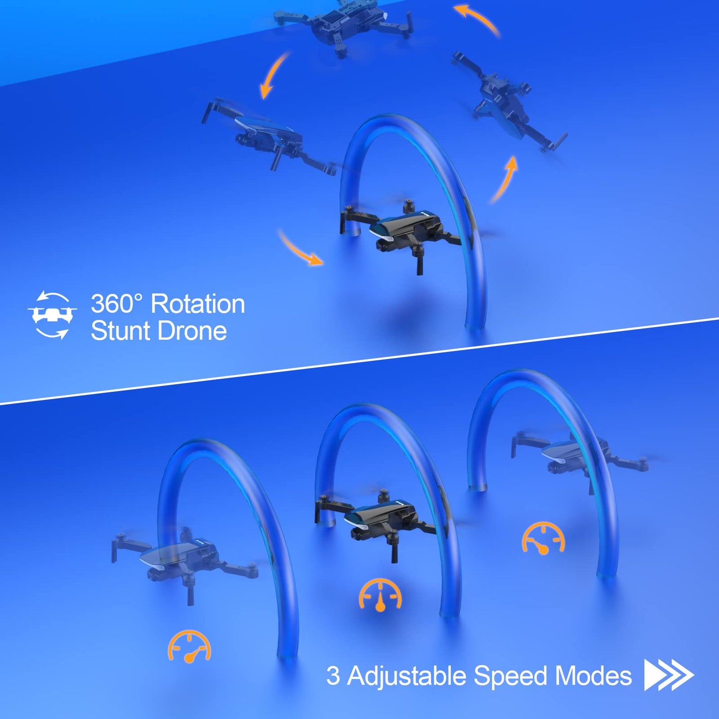 tech rc Drohne mit Kamera HD 1080P mit Tragetasche für Erwachsene für draußen RC Quadrocopter Faltbar Drone Ferngesteuert 2 Akku 26 Min. lange Flugzeit WLAN Foto Live Videoübertragung für Anfänger