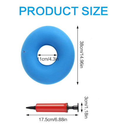 Donut Pillow, Hemorrhoid Seat Cushion, Seat Ring After Surgery Seat Cushion, Orthopedic, Decubitus Cushion, Portable Inflatable Seat Cushion with Pump for Hemorrhoids, Tailbone Pain, Wheelchairs, Pregnant Women