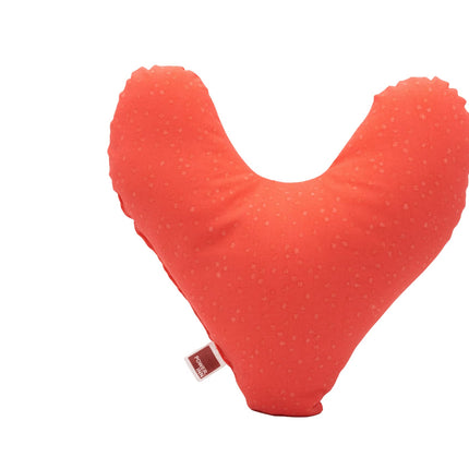 POWER INN Hope Breast Pillow, approx. 32x34cm | Heart-shaped pillow for pain relief after mastectomy | Soft underarm or armpit pillow | 100% cotton (red)