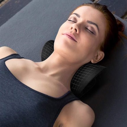 Shoulder Relaxation Pillow, Neck Stretching Device for Jaw Joint Pain Relief and Cervical Spine Alignment, Chiropractic Pillow, Neck Stretcher, Black