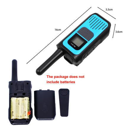 POFET 2 Pack Walkie Talkie Rechargeable with Li-ion Battery, Walkie Talkie Children Adults, Long Range Radio, VOX and Type C Charging Cable for Biking Camping Hiking