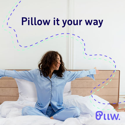 PLLW. Orthopedic neck pillow 40x80 I Pillow for neck pain with movable neck roll I Ergonomic side sleeper pillow with cover I Individually fillable neck support pillow I Oeko-Tex 100