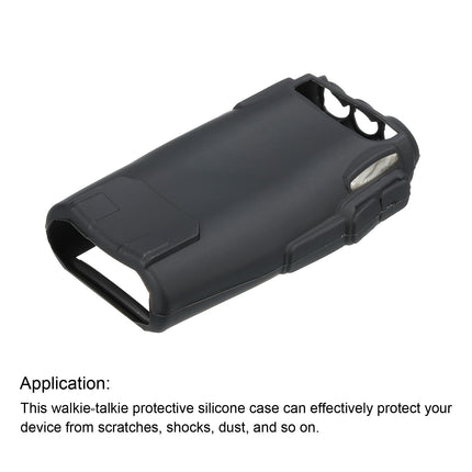 PATIKIL 2 Pack Two-Way Radio Holder Silicone Walkie Talkie Protective Covers Rubber Soft Case Black for PT-UV82 Radios