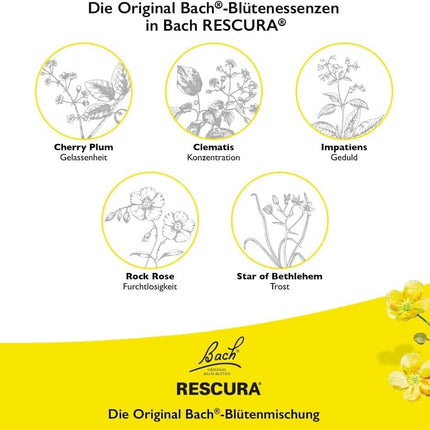 Bach RESCURA Bach Flower Pastilles Blackcurrant I 50 g I Bach Flower Mixture for on the go I formerly Rescue the Original
