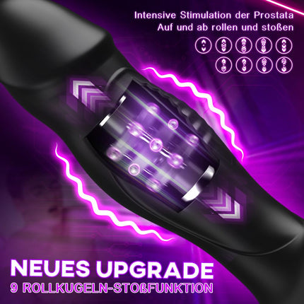 Anal vibrators for men Prostate stimulation Men with penis ring 9 swing modes & roller ball thrust function 9 vibrations Anal plug for men Sex toy for men Anal vibrator Anal dildo