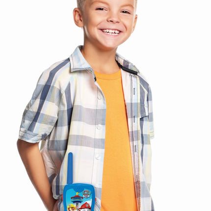 Lexibook, The Paw Patrol, Talkies-Walkies 200m, Communication Game for Children, 2 Communication Channels, Belt Clip, Battery-Operated, Blue/Red, TW12PA