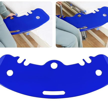 Transfer board, patient pusher up to 200 kg for transferring patients or handicaps from wheelchair to bed, toilet, bathtub, car push board with one handle, notches