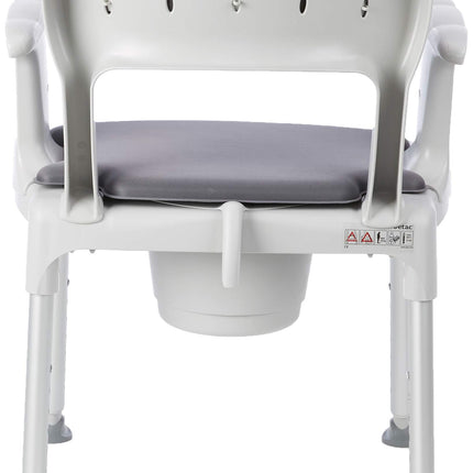 Etac Swift Commode, Commode Toilet Chair, Bedroom Commode, Adjustable Leg Height, Lightweight and Easily Moved, 46 x 41 cm Seat