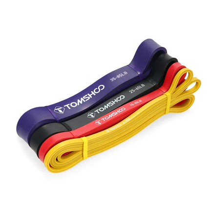 TOMSHOO Resistance Bands, 5 Pack, Skin-Friendly Latex Pull-Up Bands for Crossfit, Stretching, Powerlifting, Gym, Home, Yoga, Strength Training, Workout Bands for Men and Women