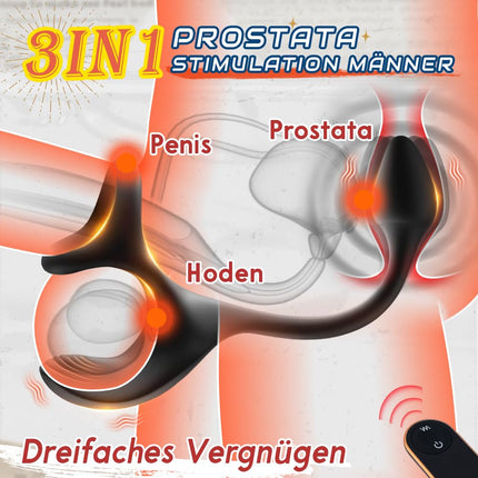 Anal Vibrator Prostate Stimulation Men with Penis Ring Sex Toys for Men Anal Dildo Anal Plug Anal Vibrators for Men Anal Plug Vibrator Sets for Men with 9 Vibration Modes Sex Toys